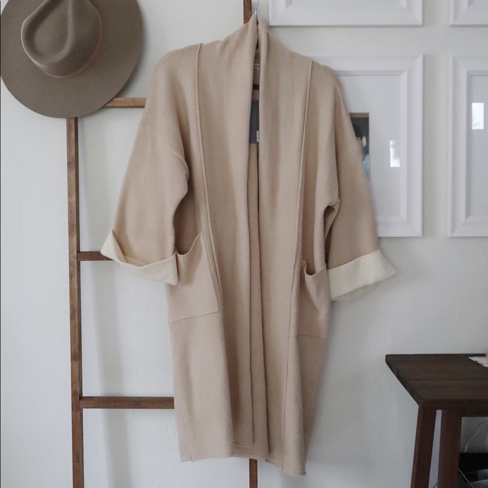 Boutique Longeline Cream Cardigan | Sz Sm-Med